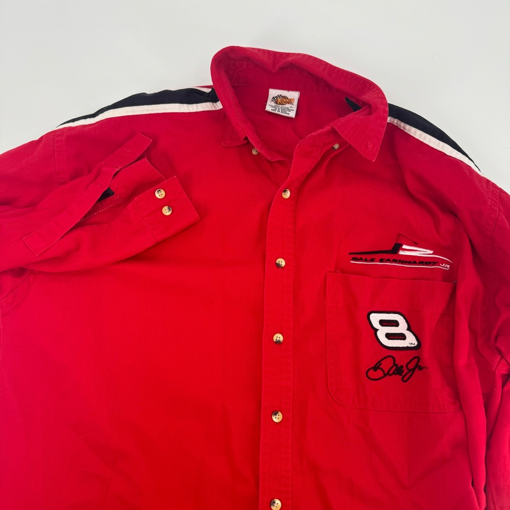Dale Earnhardt Jr 8‎ Winners Circle Racing Nascar Button Shirt XL